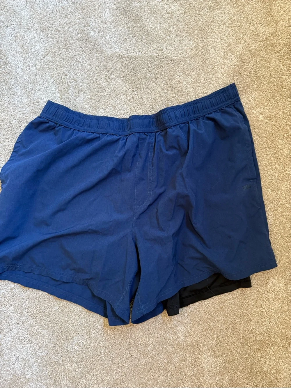 4 pairs of Men's Black and blue Active Drawstring Shorts
